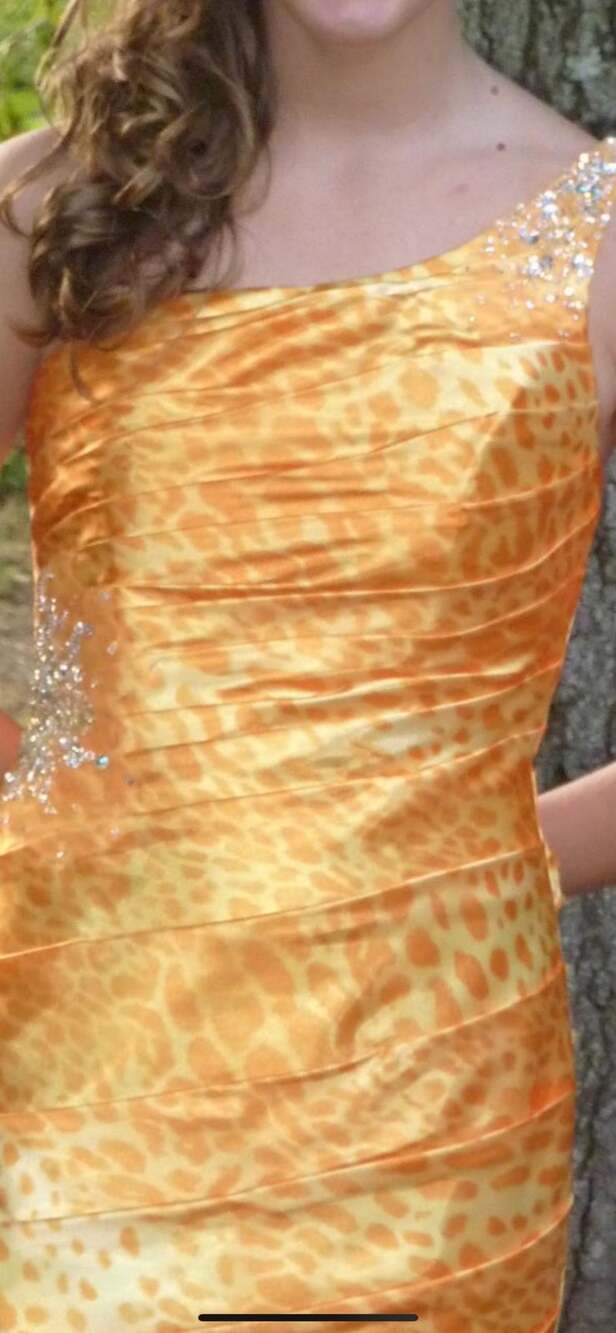 Mori Lee Giraffe ? Leopard ? Cheetah Print Formal Dress Homecoming Women's 5/6